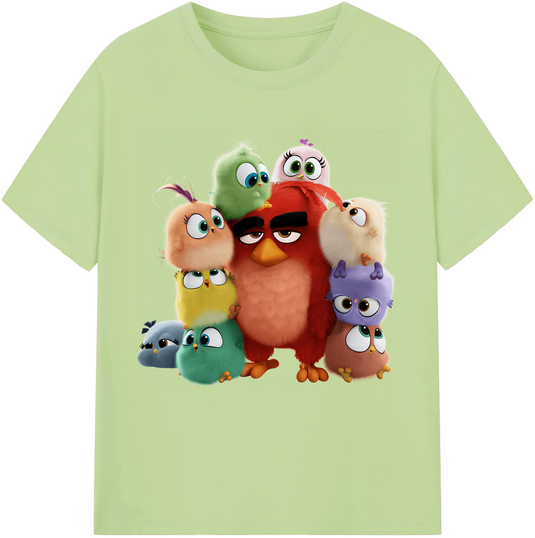 （画像用） Angry Birds アングリーバード 綿100％半袖Tシャツ（フロントプリント）